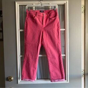 NYDJ Chloe Skinny Capri Jeans in Spiced Coral